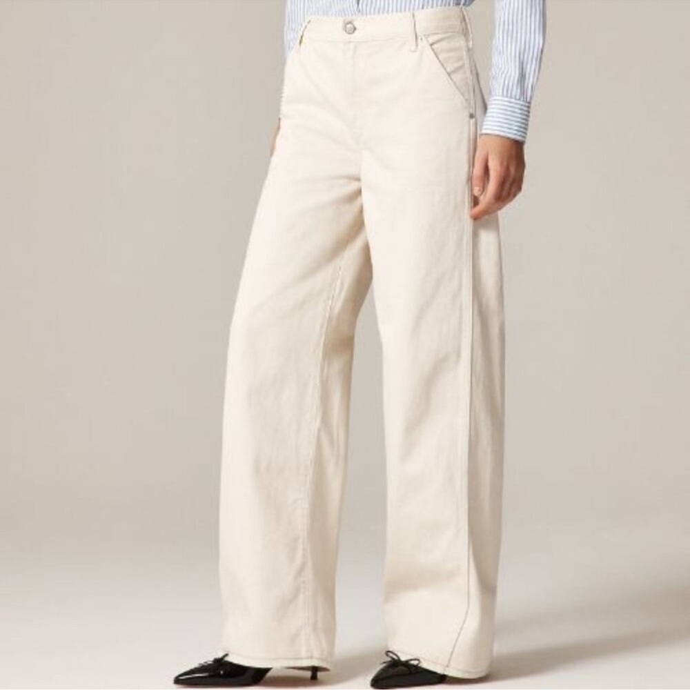 J.Crew Petite Utility low-rise wide-leg jean